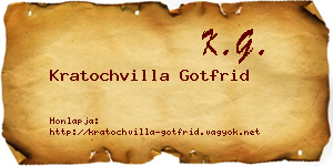 Kratochvilla Gotfrid névjegykártya